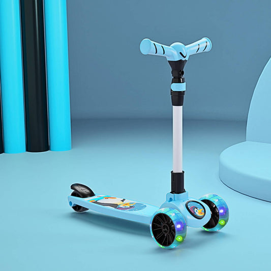 Kids 3-Wheel Scooter with LED Light-Up Wheels, Adjustable Handlebar, Anti-Slip Deck – Safe & Fun Ride for Toddlers and Children